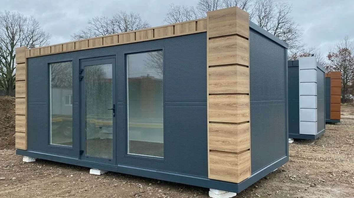 Contenedor de oficina, contenedor residencial, cobertizo de jardín, barril de jardín de oficina