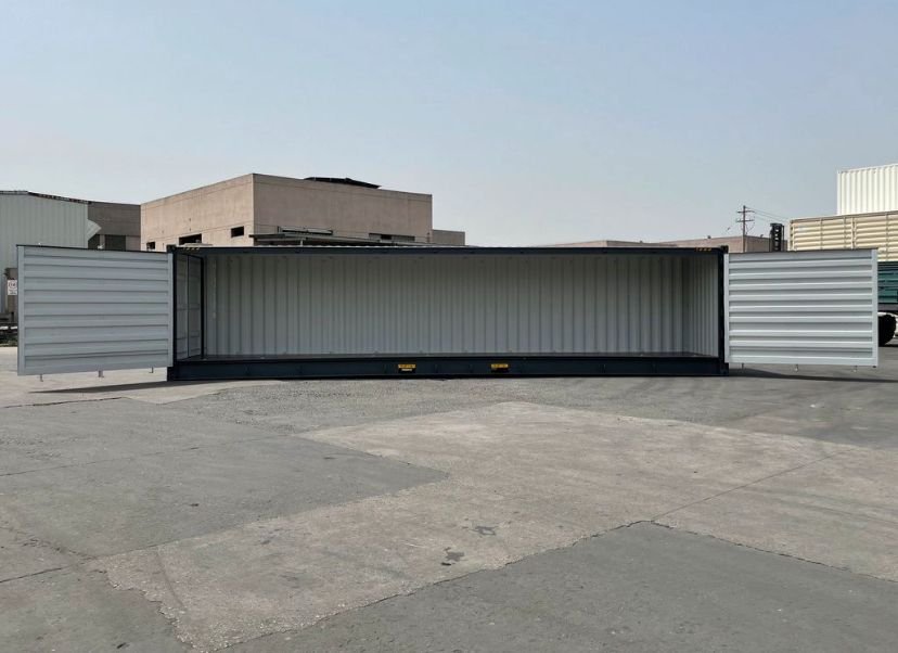 Nuevo contenedor de envío gris de 40 pies con lados abiertos – Image 4