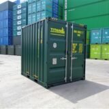 Nuevo contenedor de envío verde de 10 pies de alto