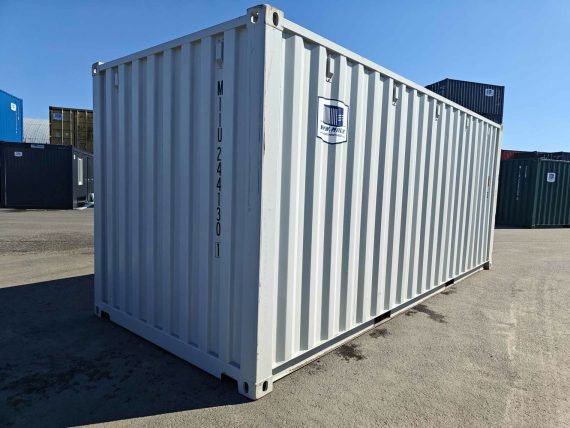 Contenedor de envío blanco de 20 pies usado – Image 5